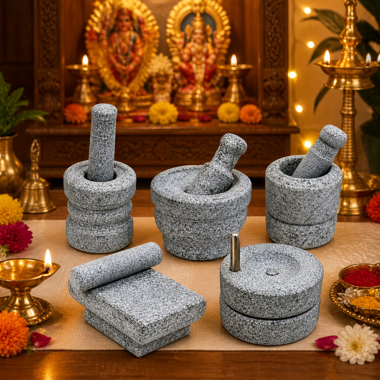 Anketras Miniature Stone Pretend Play Kitchen Set for Kids | Realistic Role Play Toy | Educational & Creative Play Kit | Safe & Durable Stone Material | Ideal Gift for Boys & Girls